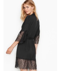Халат Victoria’s Secret Super soft Black Lace Trim Kimono