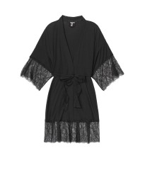Халат Victoria’s Secret Super soft Black Lace Trim Kimono