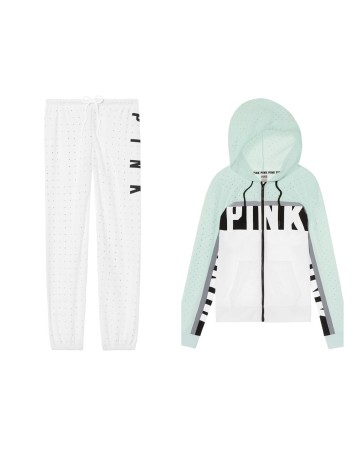 VICTORIAS SECRET SPORT - БІЛИЙ КОСТЮМ ЗІ СТРАЗАМИ - M(р)