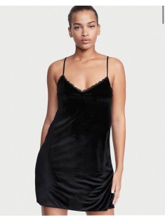 Пеньюар Victoria's Secret Black Velvet Slip