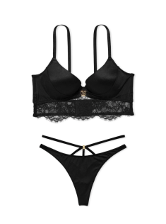 Комплект білизни Victoria's Secret Very Sexy Black Lace push-up bra 