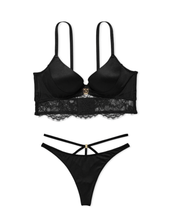 Комплект білизни Victoria's Secret Very Sexy Black Lace push-up bra