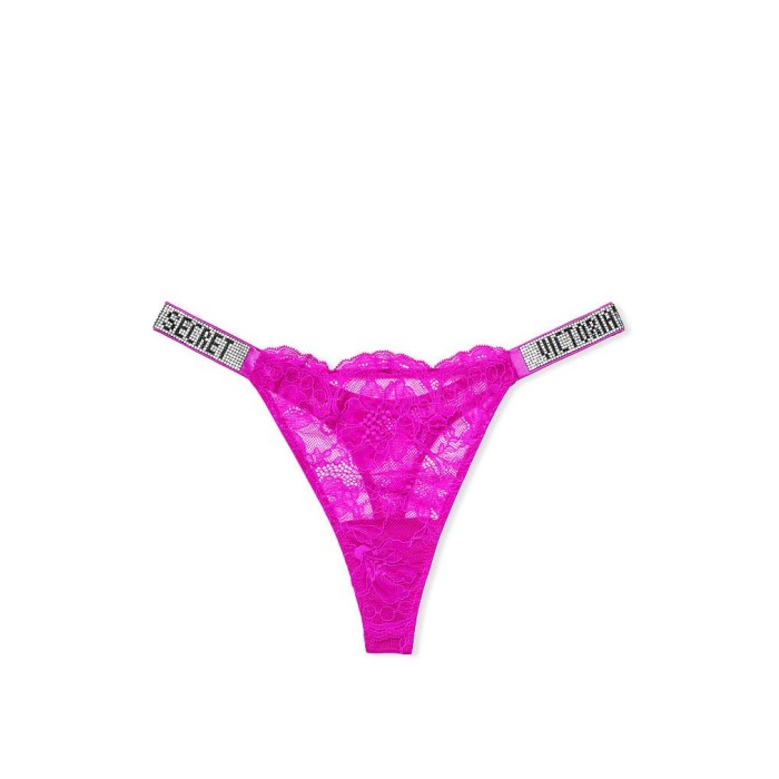 Трусики стринги Fuchsia Lace Shine Strap hong panty