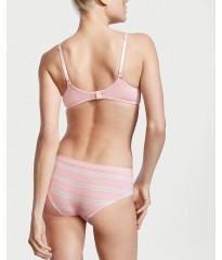 Трусики Seamless Sheer Pink Stripe Heather Hiphugger Panty