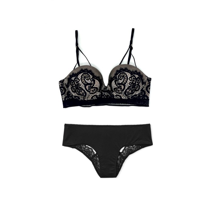 Комплект Very Sexy push-up Black Lace Bra Set