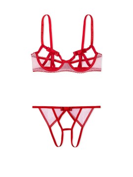 Комплект Very Sexy Open Cup Demi Bow Unlined Balconet Lipstick Set2