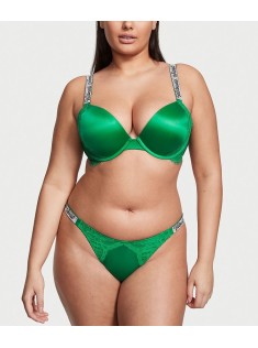 Трусики Smooth Verdant Green Lace Shine Strap Thong Panty
