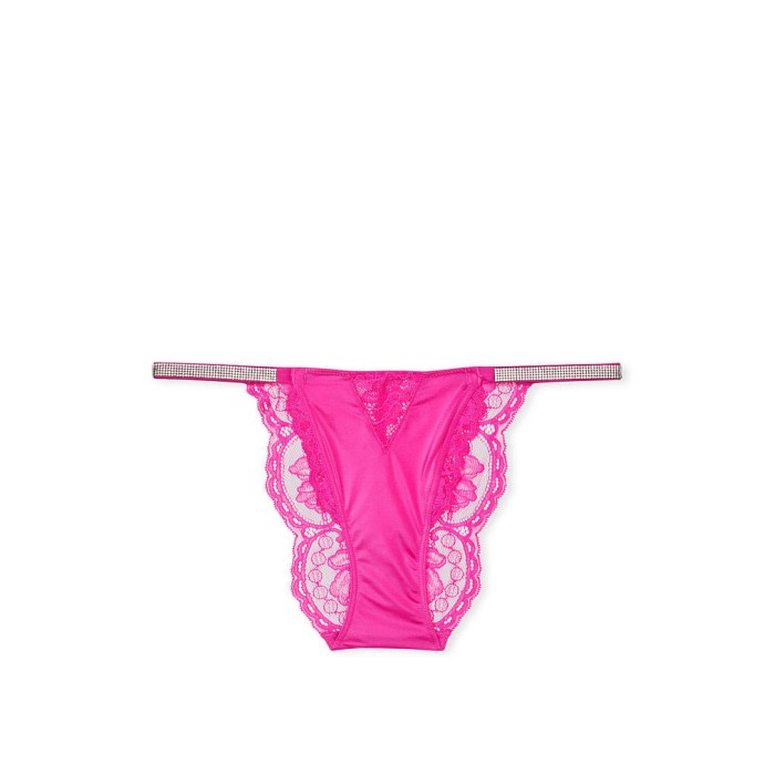 Трусики Micro Lace Fuschia Frenzy Shine Strap Cheekini Panty