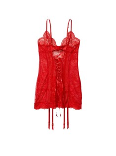 Пеньюар Triangle Lace-Up Garterslip Lipstick