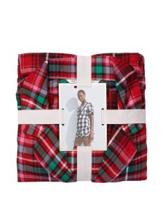 Піжама Bright Tartan Plaid Flannel Short Pajama Set