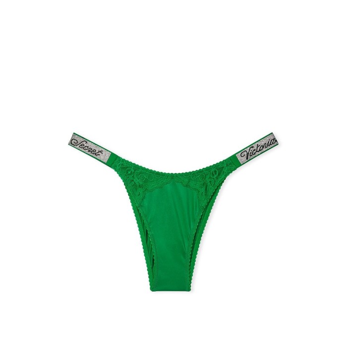 Трусики Shine Strap Lace Brazilian Panty Verdant Green