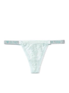 Трусики VS Shine Strap Thong Panty Sky Blue