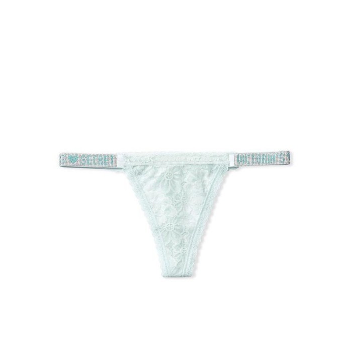 Трусики VS Shine Strap Thong Panty Sky Blue