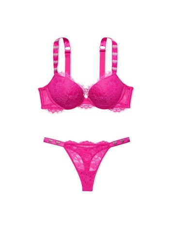 Комплект Shine Strap Lace Fuchsia Frenzy Push-Up Bra Set
