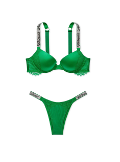 Комплект Shine Strap Push-Up Bra Verdant Green