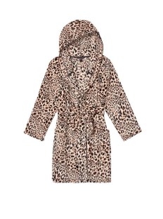 Халат Hooded Short Cozy Robe Leopard