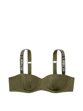 Бюстгальтер Victoria's Secret Lux bra Balconette Embellished Straps FOREST NIGHT