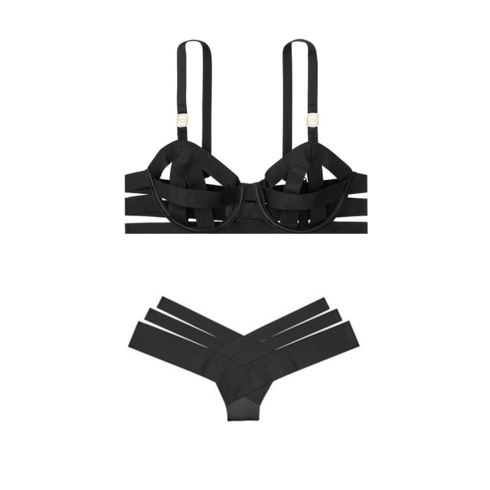 Комплект белья Victoria’s Secret Very Sexy LUXE LINGERIE Unlined Strappy Demi Balconet