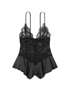 Ромпер Lattice Lace Romper Black