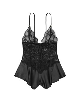 Ромпер Lattice Lace Romper Black