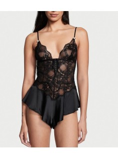Ромпер Lattice Lace Romper Black