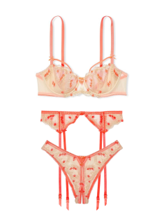 Комплект Wicked Unlined Heart Embroidery Balconette Bra Set