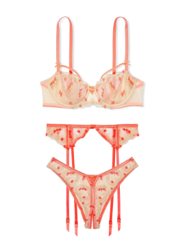 Комплект Wicked Unlined Heart Embroidery Balconette Bra Set