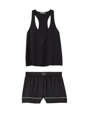 Піжама Short Cami PJ Set Black logo