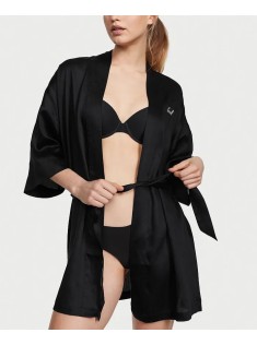 Халат Tencel Short Black Robe 