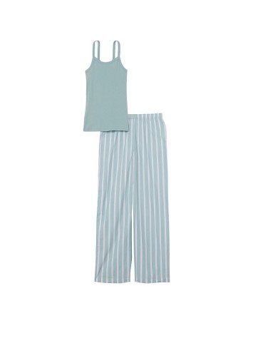 Піжама Cotton Tank Tee-jama Set Sage Dust Stripe