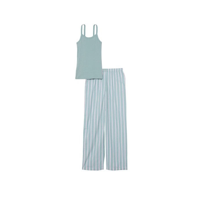 Піжама Cotton Tank Tee-jama Set Sage Dust Stripe