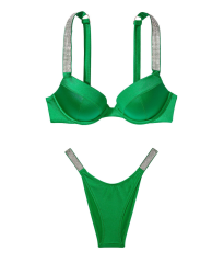 Купальник Shine Strap Sexy Tee Push-Up Bikini Verdant Green