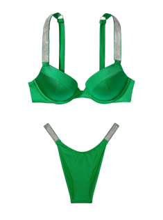 Купальник Shine Strap Sexy Tee Push-Up Bikini Verdant Green