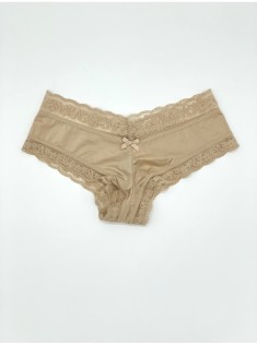 Трусики чики Beige Lace Cheeky Panty