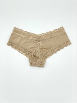 Трусики чики Beige Lace Cheeky Panty