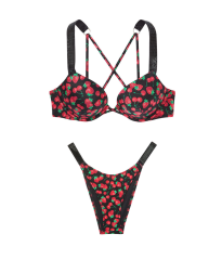 Купальник Shine Strap Sexy Tee Push-Up Bikini Mixed Berry Set