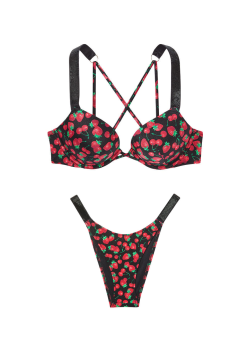 Купальник Shine Strap Sexy Tee Push-Up Bikini Mixed Berry Set