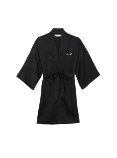 Халат Tencel Short Black Robe 