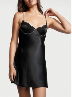 Пеньюар Satin Lace Embellished Cupped Mini Slip