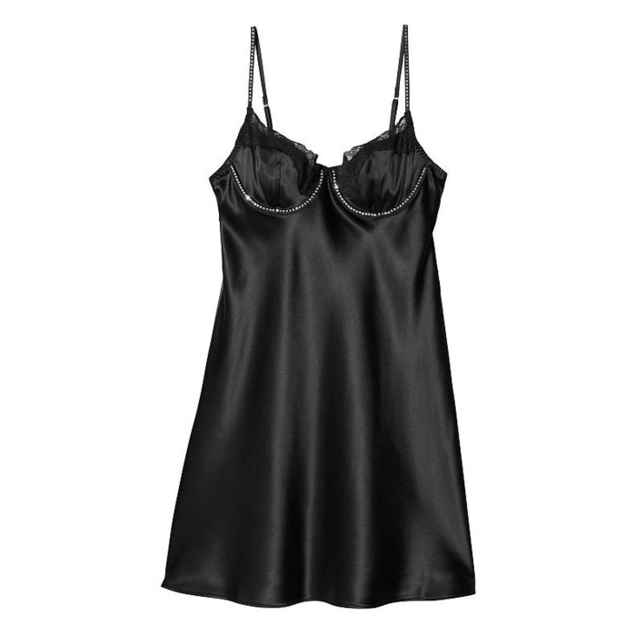 Пеньюар Satin Lace Embellished Cupped Mini Slip