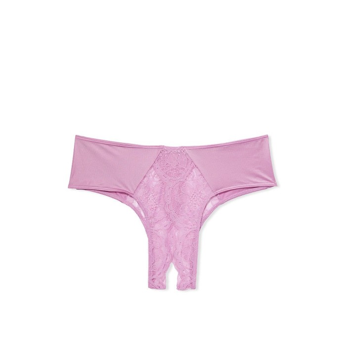 Tрусики Lace Ouvert Cheeky Panty Liliac