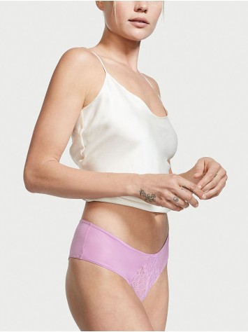 Трусики Lace Ouvert Cheeky Panty Liliac