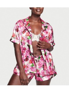 Сатинова піжама Satin Short Pj set Roses Print
