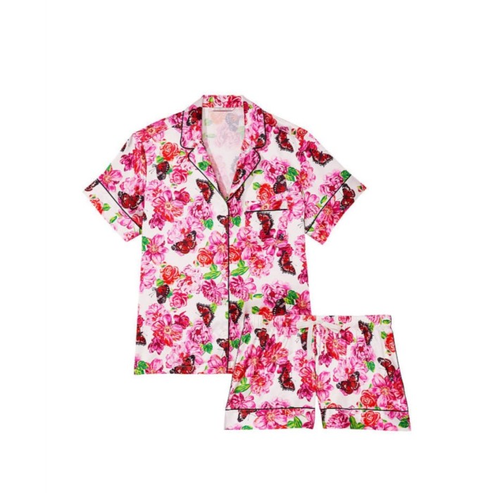 Сатинова піжама Satin Short Pj set Roses Print