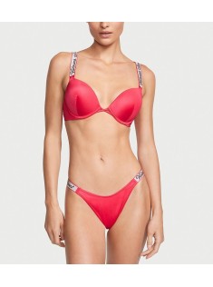 Купальник Shine Strap Bombshell Add-2-Cups Push-Up Bikini Set Wild Strawberry Logo