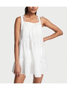 Платье Tiered Mini Dress Coverup White