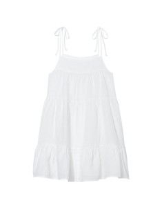 Платье Tiered Mini Dress Coverup White