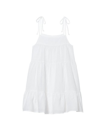 Платье Tiered Mini Dress Coverup White