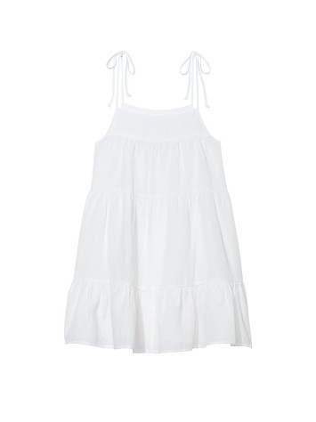 Платье Tiered Mini Dress Coverup White