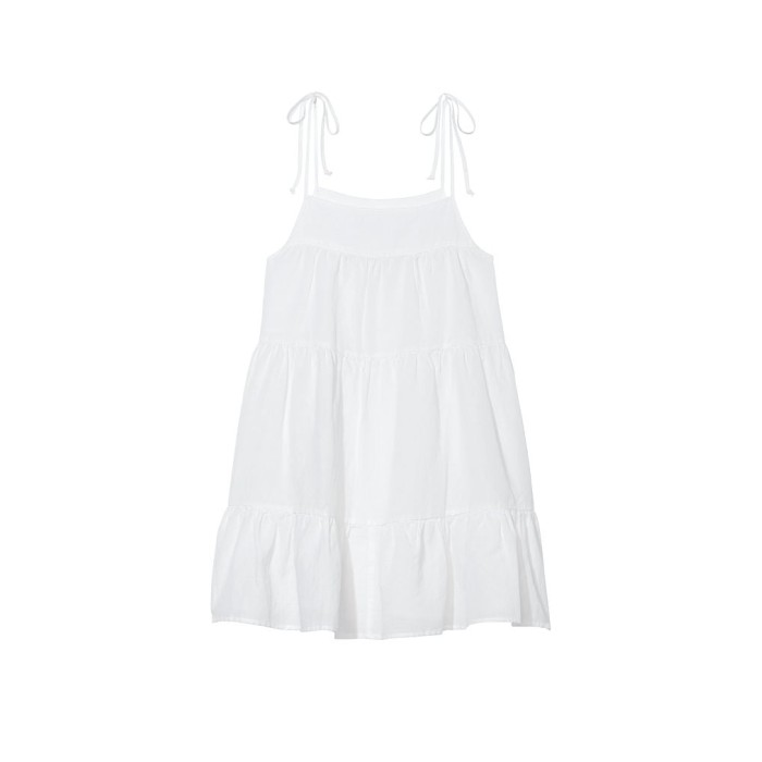 Платье Tiered Mini Dress Coverup White